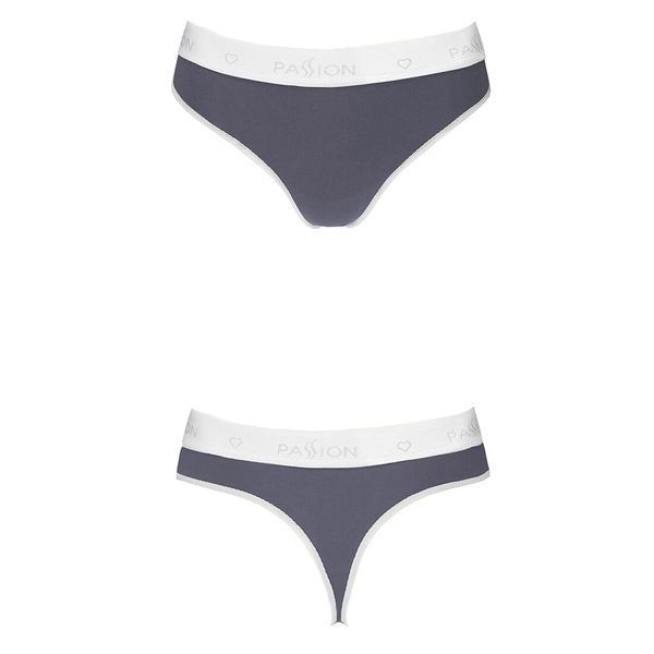 Спортивні трусики-стрінги Passion PS007 PANTIES dark grey, L SO4247 фото