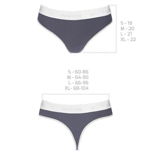 Спортивні трусики-стрінги Passion PS007 PANTIES dark grey, L SO4247 фото