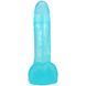 Фалоімітатор Doc Johnson Crystal Jellies - 7 Inch Realistic Cock with Balls - Teal SX4431 фото 2