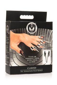 Набір кілець з кігтями Master Series Five-Piece Sensation Claw Rings - Silver SX1191 фото