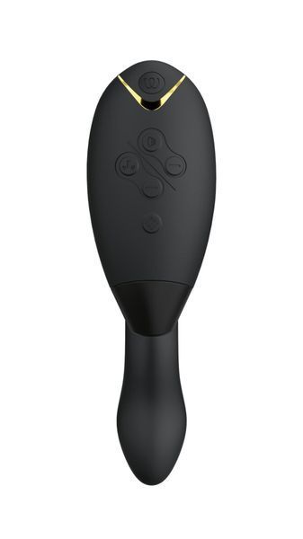 Подвійний вакуумний кліторальний стимулятор Womanizer Duo 2 - Black, незалежні мотори SO8754 фото