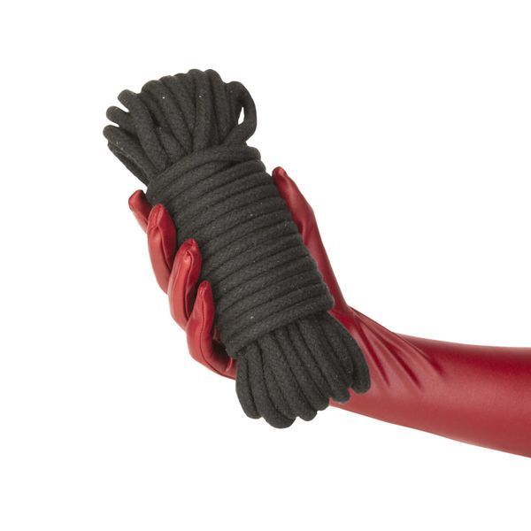 Бавовняна мотузка для шибарі Punishment &ndash; Bondage Rope &ndash; Black, 9,7 м, чорна SX2234 фото