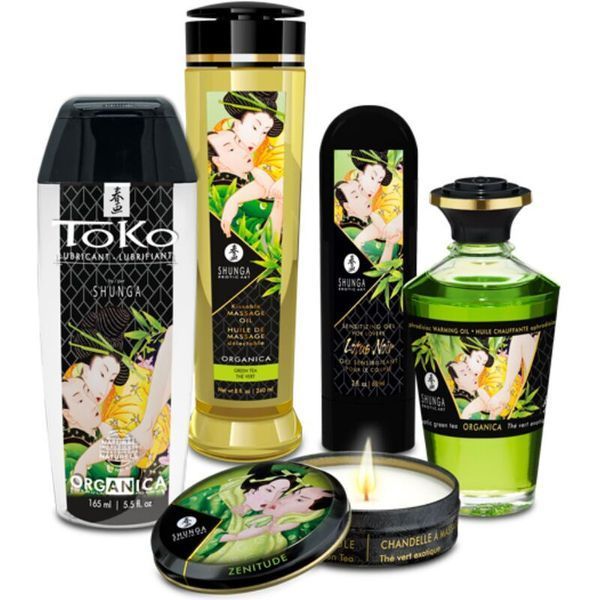 Подарунковий набір Shunga Garden of Edo, 5 засобів для масажу та пестощів, аромати зеленого чаю та лотоса SX0592 фото
