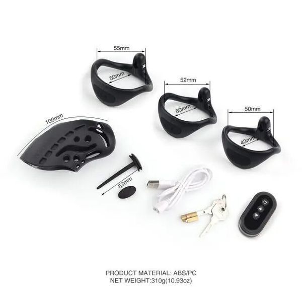 Клітка для члена з електростимуляцією LOCKINK SEVANDA Nautilus Estim Chastity Cage SX2838 фото