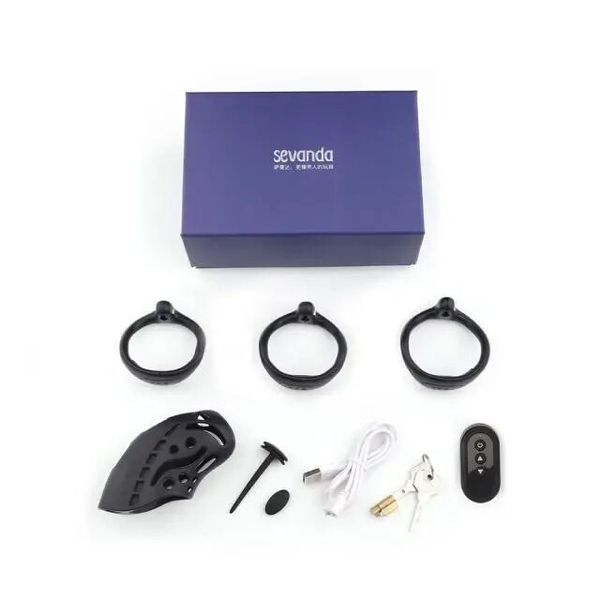 Клітка для члена з електростимуляцією LOCKINK SEVANDA Nautilus Estim Chastity Cage SX2838 фото