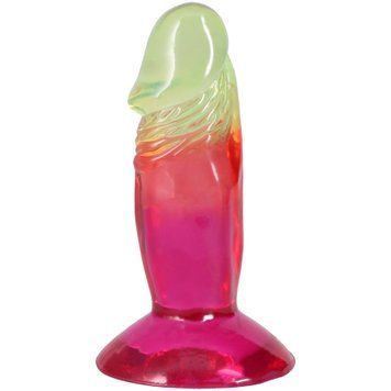 Фалоімітатор Doc Johnson Crystal Jellies - 4.5 Inch Classic Dong - Rainbow SX4488 фото
