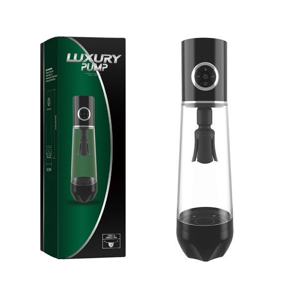 Автоматична вакуумна помпа Men Powerup Luxury Pump з вібромасажем SX4045 фото
