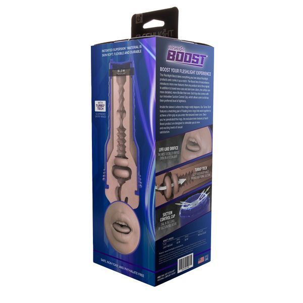 Мастурбатор-ротик Fleshlight Boost Blow Light Medium Flesh, плаваючі кільця Turbo Tech SO8154 фото