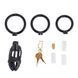 Клітка для пеніса LOCKINK SEVANDA Plastic Penis Chastity Cage, чорна, 3 кільця різних розмірів SX2841 фото 4