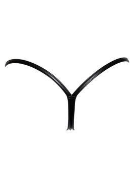 Трусики з мокрим ефектом Noir Handmade P008 Powerwetlook panty with gold clasp, 3XL, на застібках SX0176 фото