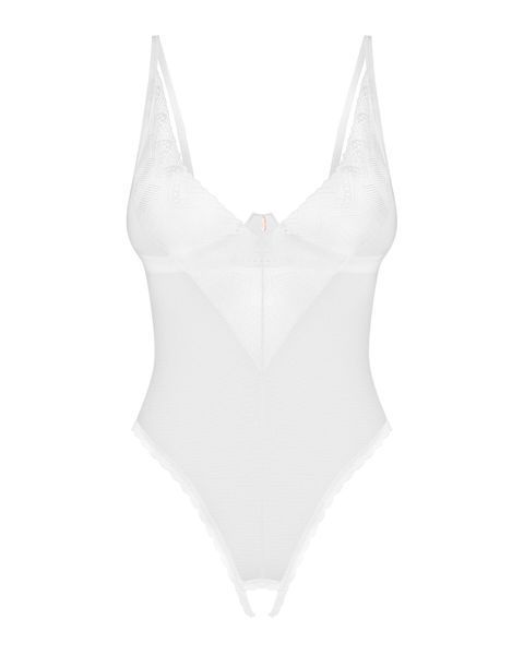 Боді з доступом Obsessive Alissium crotchless teddy, XS/S, ліф з м&rsquo;якою чашкою, високі трусики SX0597 фото