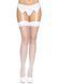Панчохи-сітка для кріплення на пояс Leg Avenue Nylon Fishnet Thigh Highs One size, White SO7965 фото 3