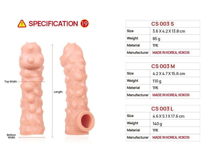 Насадка на член Kokos Cock Sleeve CS 003 M SX1455 фото