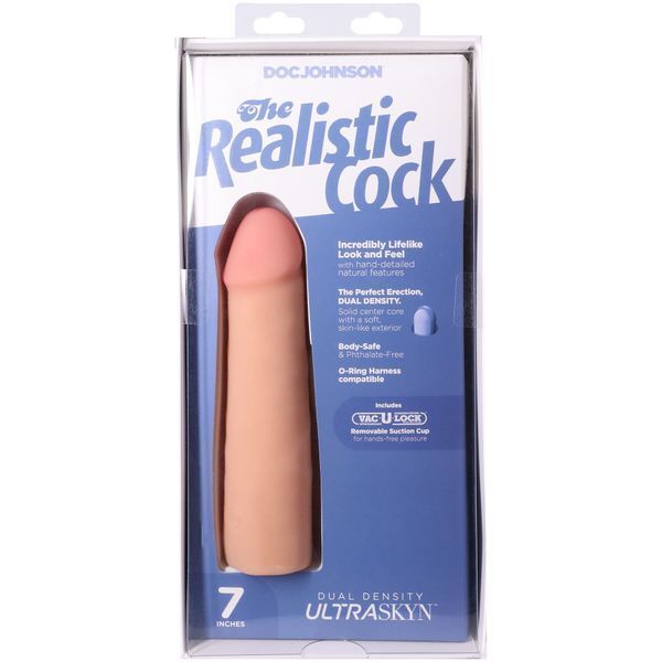 Фалоімітатор Doc Johnson The Realistic Cock ULTRASKYN - 7 Inch Vanilla SX4476 фото
