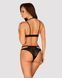 Еротичний комплект під латекс зі стрепами Obsessive Bagirela 2-pcs set S/M, чорний, під леопард, бюс SO7219 фото 2
