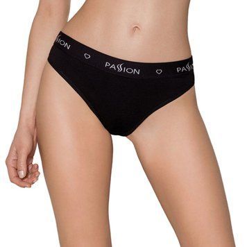 Трусики-сліпи з бавовни з еластаном Passion PS004 PANTIES M, black SO4216 фото