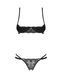 Комплект Obsessive Nutris 2-pcs crotchless set, XS/S, ліф з відкритими чашками, трусики з доступом SX1169 фото 3