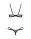 Комплект Obsessive Nutris 2-pcs crotchless set, XS/S, ліф з відкритими чашками, трусики з доступом SX1169 фото 4