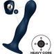 Дилдо Satisfyer Double Ball-R Dark Blue, унісекс, рухомі кульки всередині, на присосці SO8773 фото 1