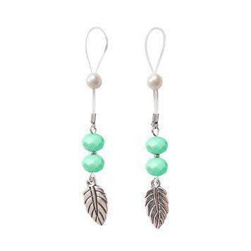Прикраси з намистинами та листочком для сосків Art of Sex &ndash; Nipple Jewelry Leaf, м&rsquo;ятні SO5397 фото
