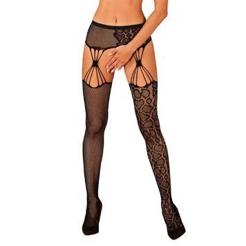 Еротичні колготки-бодістокінг Obsessive Garter stockings S821 S/M/L SO8162 фото