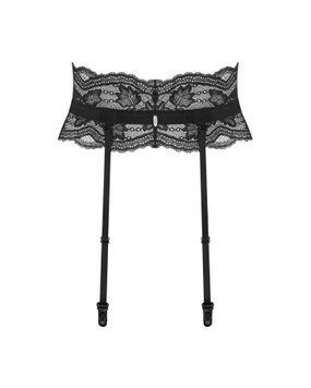 Пояс для панчіх Obsessive Nutris garter belt, M/L, мереживний, з довгими пажами SX1173 фото