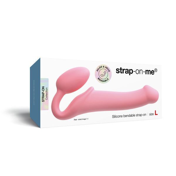 Безремінний страпон Strap-On-Me Rose L, повністю регульований, діаметр 3,7 см SX2569 фото