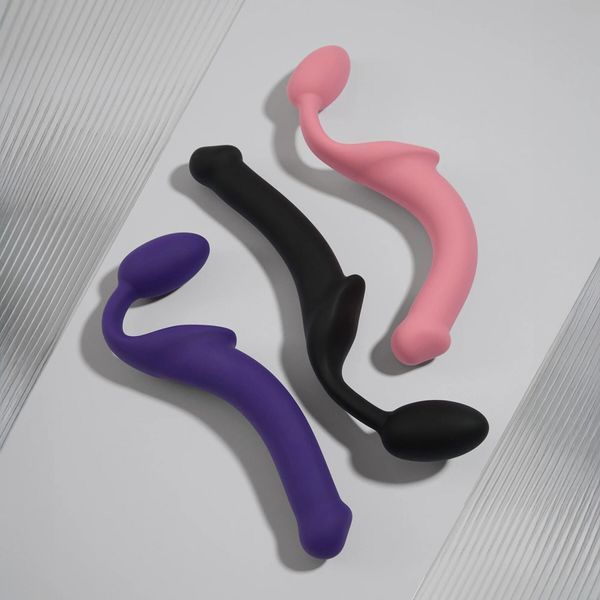 Безремінний страпон Strap-On-Me Rose L, повністю регульований, діаметр 3,7 см SX2569 фото