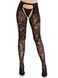 Колготки Leg Avenue Rose Lace Crotchless Tights with Open One Size Black SX2753 фото 1