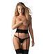 Пояс для панчіх Obsessive Nutris garter belt, XL/2XL, мереживний, з довгими пажами SX1174 фото 3