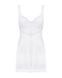 Сорочка Obsessive Amor Blanco underwire chemise & thong, S/M, біла, мереживний ліф, стрінги в наборі SX1126 фото 1