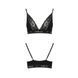 Еластичний топ з мереживом Passion PS001 TOP L, black SO4175 фото 1