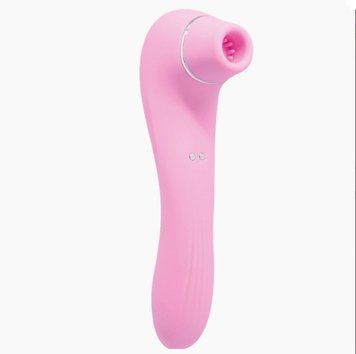 Вібратор і вакуумний стимулятор Alive Midnight Quiver Pink - іграшка 2 в 1 SO4473 фото
