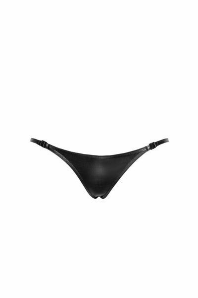 Трусики-стрінги Noir Handmade P012 Wild, S, під латекс, крокодиловий принт, застібки з боків SX0339 фото