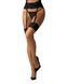 Панчохи Obsessive Nutris stockings, XL/2XL, тілесні, з чорним мереживом, під пояс SX1177 фото 1