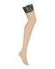 Панчохи Obsessive Nutris stockings, XL/2XL, тілесні, з чорним мереживом, під пояс SX1177 фото 2