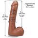 Фалоімітатор Doc Johnson The Realistic Cock ULTRASKYN - 9 Inch with Balls Caramel SX4451 фото 5