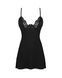 Сорочка Obsessive Bellastia chemise & thong, XS/S, непрозора, фігурне декольте, стрінги в наборі SX1128 фото 4