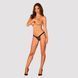 Мереживні трусики із заниженою талією Obsessive Estiqua panties XS/S, black SO7705 фото 5