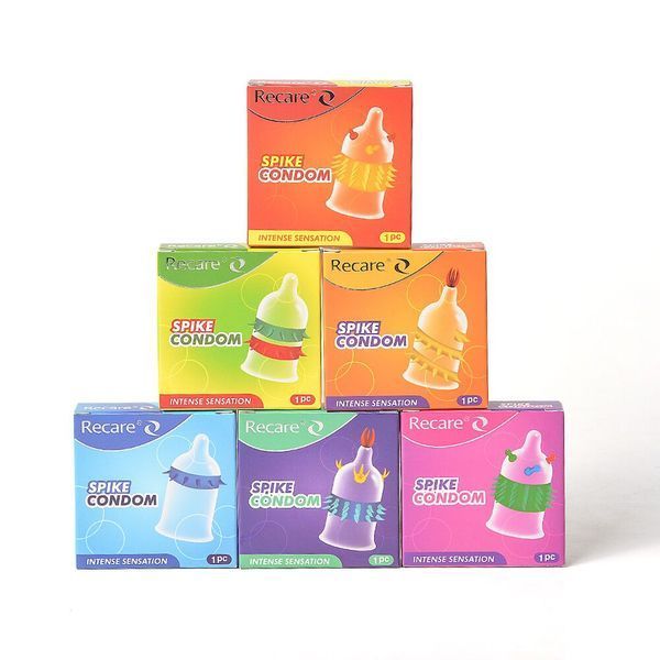 Насадка на член Recare Spike Condom Pink (презерватив з кульками та рядами шипів) SX3352 фото