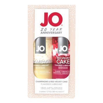 Набір смакових змазок JO Champagne & Red Velvet Cake (2&times;60 мл), Limited Edition SO7117 фото