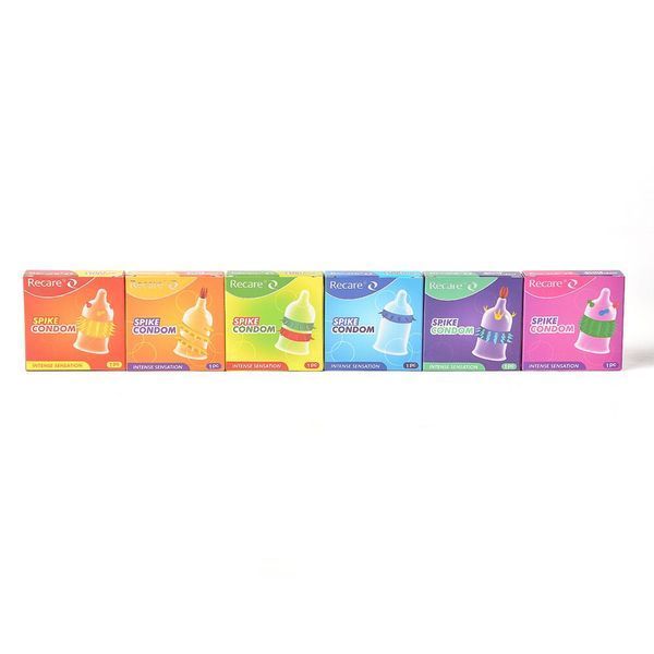 Насадка на член Recare Spike Condom Yellow (презерватив з вусиками та спіраллю шипів) SX3349 фото