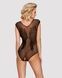 Бодістокінг із великої сітки з мереживом Obsessive B112 teddy XL/XXL, чорний, з доступом SO7202 фото 2