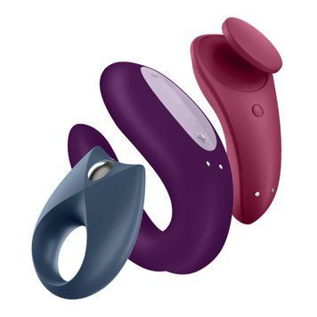 Набір Satisfyer Partner Box 3 (вібратори Double Joy та Sexy Secret + віброкільце Royal One) SX2696 фото