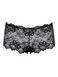 Трусики-шортики Obsessive Idillia shorties, L/XL, чорні, мереживні, з низькою посадкою SX1200 фото 4