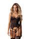 Корсет Obsessive Arrowel Black corset S/M, з підв&rsquo;язками для панчіх SX2579 фото 1