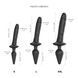 Анальна пробка з дилдо 2в1 Strap-On-Me SWITCH PLUG-IN REALISTIC DILDO Black L, діаметр 4,5/3,4 см SO6828 фото 4