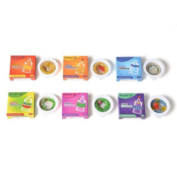 Насадка на член Recare Spike Condom Orange (презерватив з вусиками та шипами) SX3351 фото