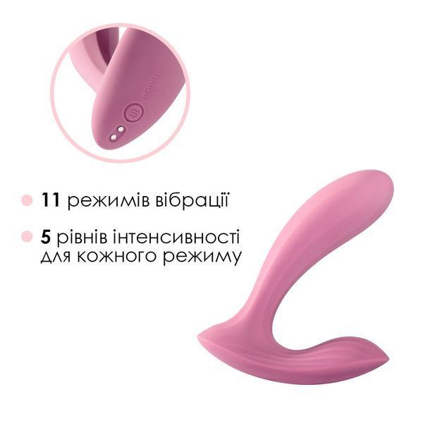 Смарт-вібратор у трусики Svakom Erica Romantic Rose, дуже гнучкий, 2 мотори SO8219 фото