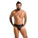 Чоловічі труси з ланцюжком Passion 030 SLIP TOM L/XL Black, екошкіра, відкриті сідниці SO7561 фото 6